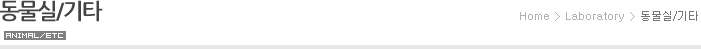 동물실/기타